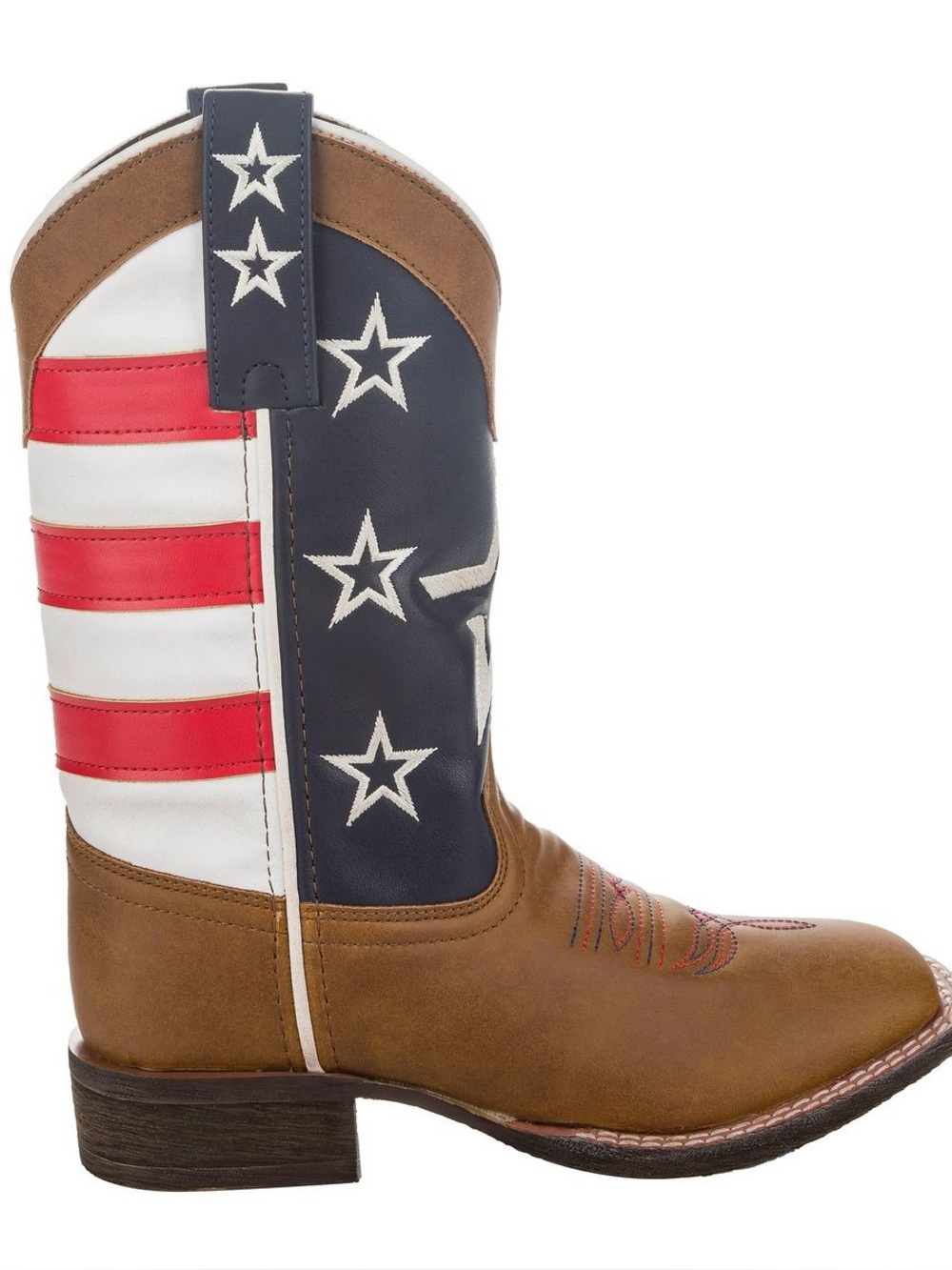 TuffRider American Flag Youth Cowboy Western Boots 4Y